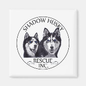 Shadow Husky Rescue Logo Magnet (Voorkant)