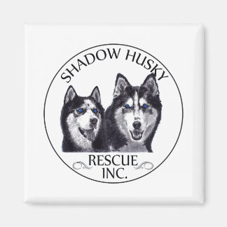 Shadow Husky Rescue Logo Magnet