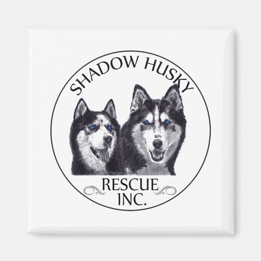 Shadow Husky Rescue Logo Magnet (Voorkant)