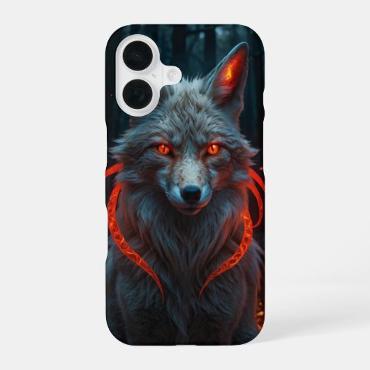 Shadow Kitsune iPhone 16 Hoesje (Achterkant)