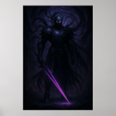 Shadow Knight | Dark Fantasy Warrior Artwork Poster (Voorkant)