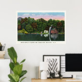 Shadow Lake Water Wheel Indian Head Uitzicht Poster (Thuiskantoor)