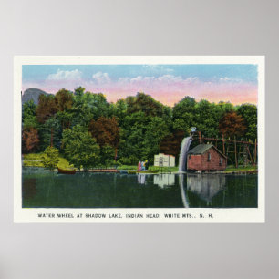 Shadow Lake Water Wheel Indian Head Uitzicht Poster