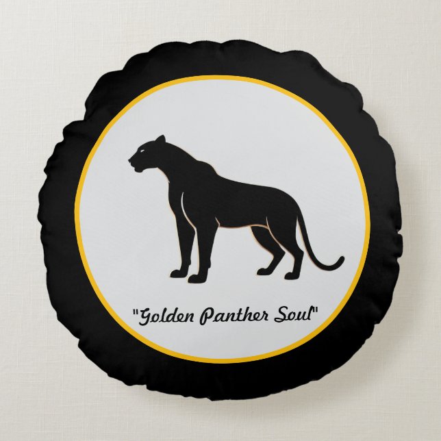 "Shadow Leaf Shine" Rond Kussen (Voorkant)