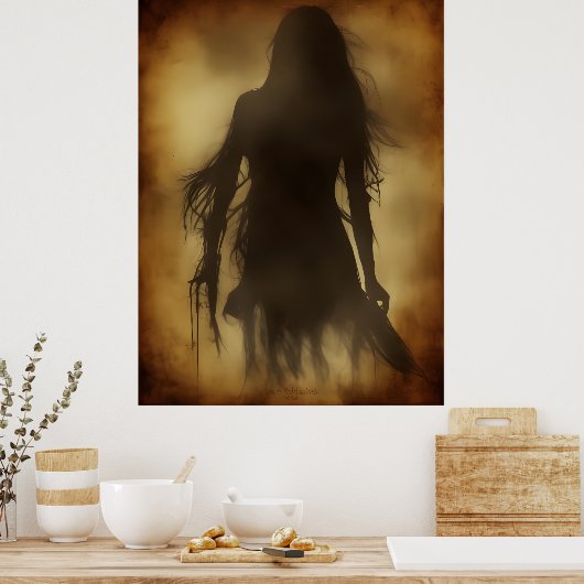 Shadow Life AI Fantasy Digitale Kunst Print Ghobly (Keuken)