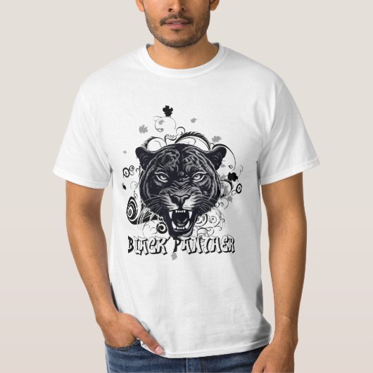 Shadow Majesty: Indrukwekkende Black Panther T-shirt (Voorkant)