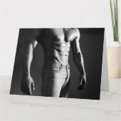 Shadow Muscles Hot Guy Groetjes Kaart (Voorkant)