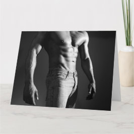 Shadow Muscles Hot Guy Groetjes Kaart