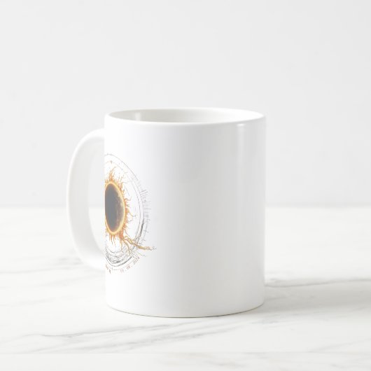 Shadow of Totality Watching 2024 Totaal Solar Ecli Koffiemok (Voorkant links)