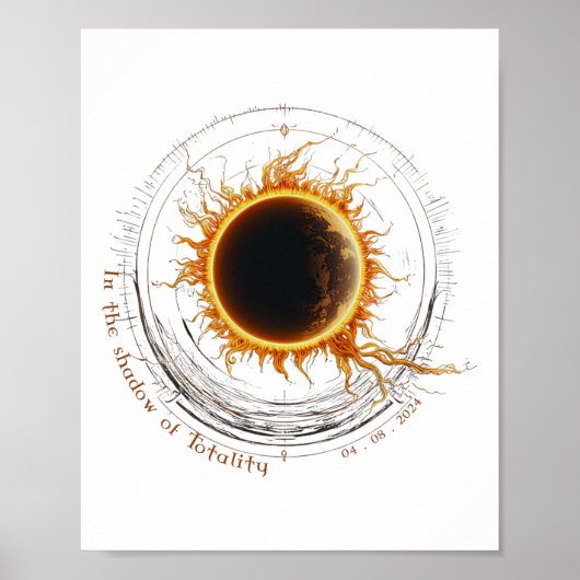Shadow of Totality Watching 2024 Totaal Solar Ecli Poster (Voorkant)