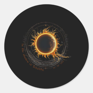 Shadow of Totality Watching 2024 Totaal Solar Ecli Ronde Sticker