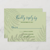 Shadow Palm Sage RSVP Kaartje (Voorkant / Achterkant)