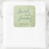 Shadow Palm Sage Vierkante Sticker (Tas)