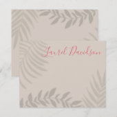 Shadow Palm Tan Bedankkaart (Voorkant / Achterkant)