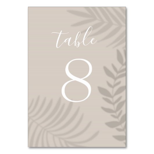 Shadow Palm Tan Kaart (Achterkant)