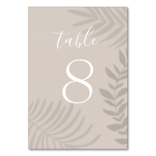 Shadow Palm Tan Kaart (Voorkant)