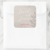 Shadow Palm Tan Vierkante Sticker (Tas)