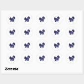 Shadow Persian – Glowing Silhouette Halloween Cat Ronde Sticker (Vel)