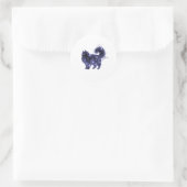 Shadow Persian – Glowing Silhouette Halloween Cat Ronde Sticker (Tas)