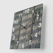 Shadow Planks Wood Deck Knotty_with numbers Vierkante Klok (Hoek)