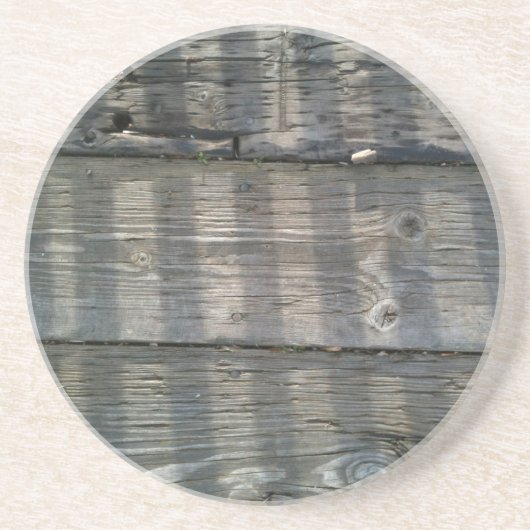 Shadow Planks Wood Deck Knotty Zandsteen Onderzetter (Voorkant)