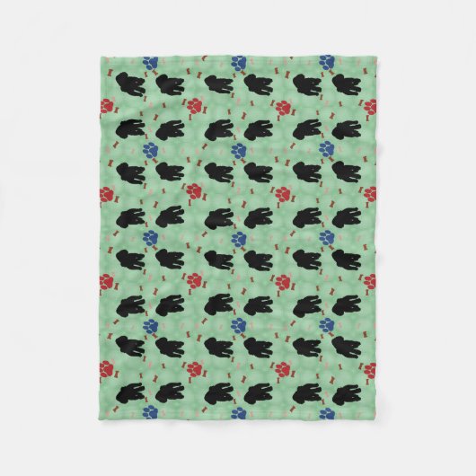 Shadow Poodle Fleece Deken (Voorkant)