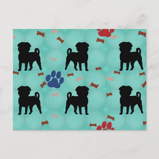 Shadow Pug Briefkaart (Voorkant)