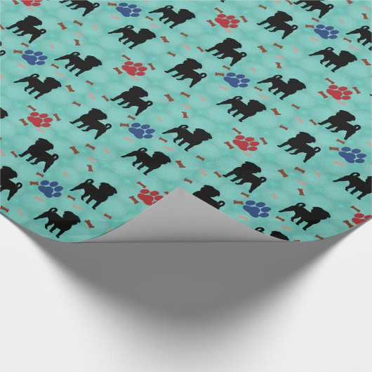 Shadow Pug Cadeaupapier (Hoek)