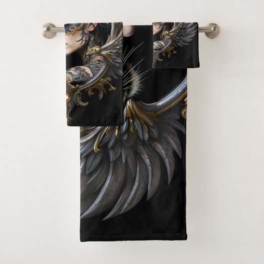 Shadow Queen – Panter Spirit Embleem. Bad Handdoek (Insitu)