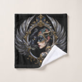 Shadow Queen – Panter Spirit Embleem. Bad Handdoek (Wasdoekje)