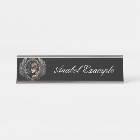 Shadow Queen – Panter Spirit Embleem. Bureau Naambordje (Voorkant)
