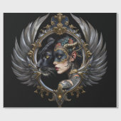 Shadow Queen – Panter Spirit Embleem. Cadeaupapier (Vlak)