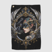 Shadow Queen – Panter Spirit Embleem. Golfhanddoek (Voorkant)