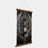 Shadow Queen – Panter Spirit Embleem. Hangend Wandkleed (Gebogen)