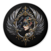 Shadow Queen – Panter Spirit Embleem.  Keramische Knop (Voorkant)