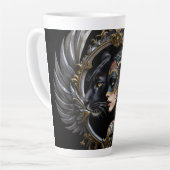Shadow Queen – Panter Spirit Embleem. Latte Mok (Linkerhoek)