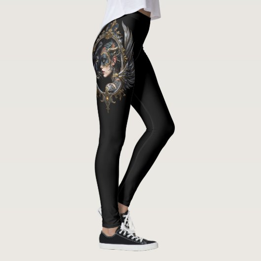 Shadow Queen – Panter Spirit Embleem. Leggings (Rechts)