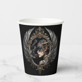 Shadow Queen – Panter Spirit Embleem. Papieren Bekers