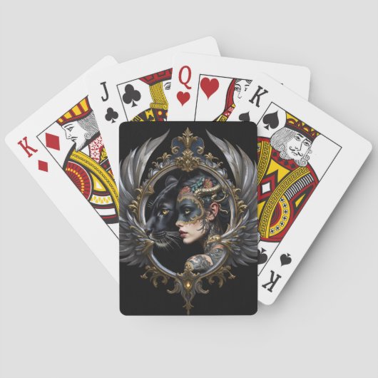 Shadow Queen – Panter Spirit Embleem. Pokerkaarten (Achterkant)