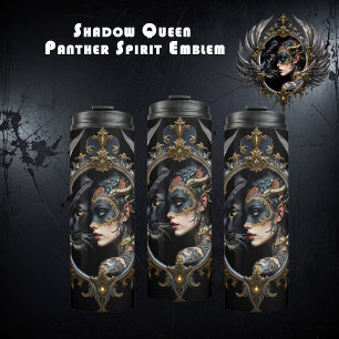 Shadow Queen – Panter Spirit Embleem. Thermosbeker