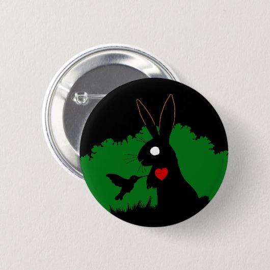 Shadow Rabbit Button Design 1 (Voorkant /achterkant)