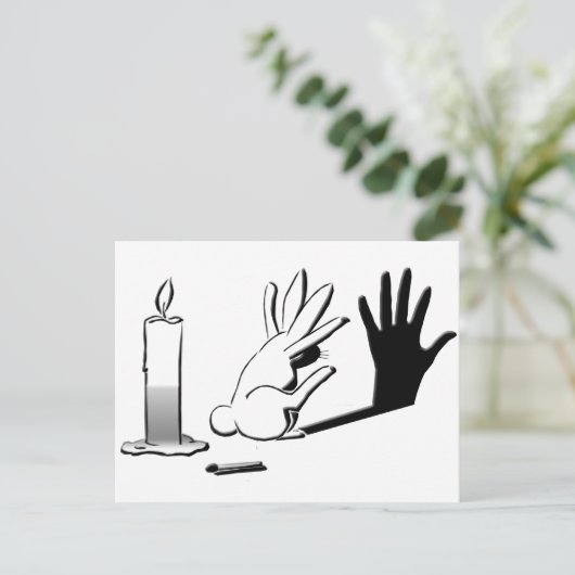 Shadow Rabbit naar LightIllusions.com Briefkaart (Staand voorkant)