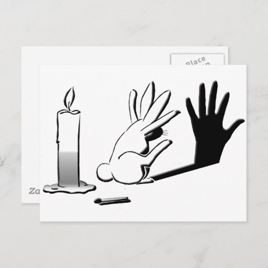Shadow Rabbit naar LightIllusions.com Briefkaart (Voorkant / Achterkant)