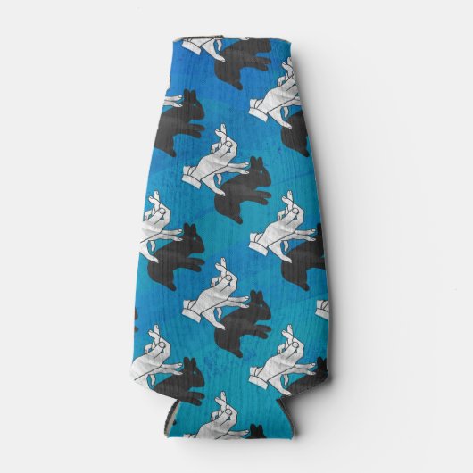 Shadow Rabbit op Blue Flesjeskoeler (Voorkant)