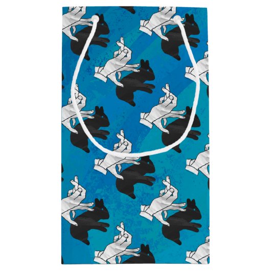 Shadow Rabbit op Blue Klein Cadeauzakje (Achterkant)