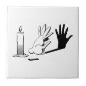 Shadow Rabbit van LightIllusions.com Tegeltje (Voorkant)