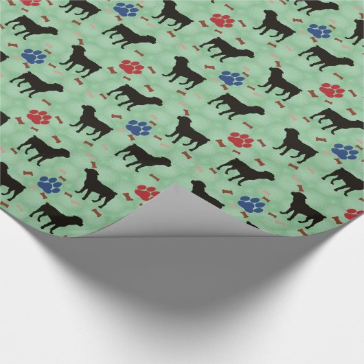 Shadow Rottweiler Cadeaupapier (Hoek)