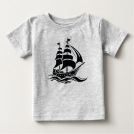 Shadow Sailing Ship – Vintage Ocean Illustration