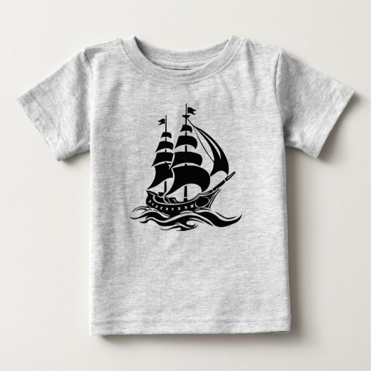 Shadow Sailing Ship – Vintage Ocean Illustration (Voorkant)