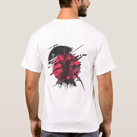 Shadow Samurai – Red Sun Warrior Graphic T-Shirt (Achterkant)